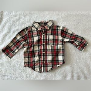 🔥3 for $10🔥 Gymboree 6-12 month plaid dress shirt